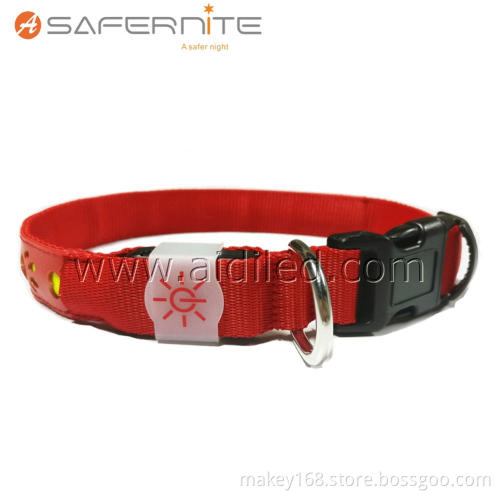 New Style Leather Luminous Led Dog Collar